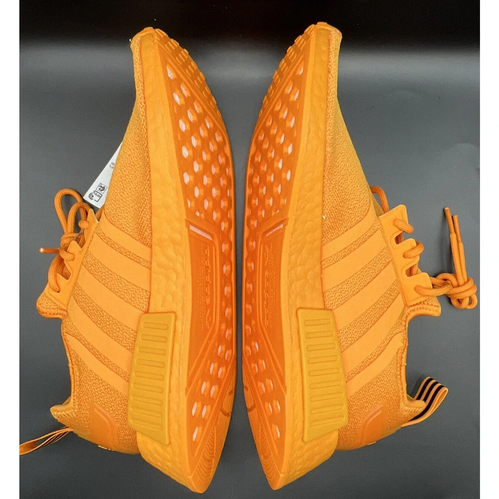 RARE Adidas Originals NMD R1 Shoes Orange Monochrome Boost | Women's Size 7 NEW - Picture 3 of 5